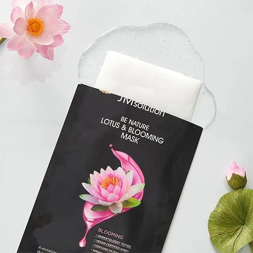Тканевая маска увлажняющая с экстрактом лотоса JMsolution Be Nature Lotus & Blooming Mask 24мл, 10 шт.