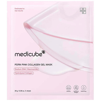 МДК Гидрогелевая маска с ПДРН и коллагеном MEDICUBE PDRN Pink Collagen Gel Mask 28гр