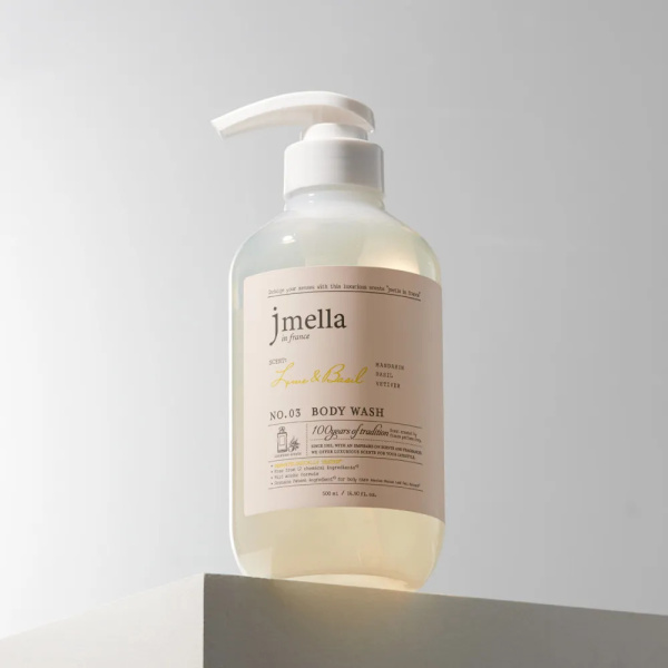 Парфюмированный гель для душа 03 Jmella In France Lime & Basil Body Wash 500мл