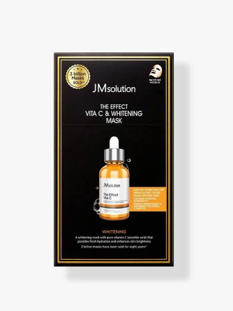 Тканевая маска для сияния кожи с витамином С JMsolution The Effect Vita C & Whitening Mask 24 мл, 10 шт