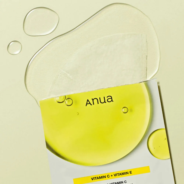 Осветляющая тканевая маска с зелёным лимоном Anua Vitamin C Blemish Serum Mask 25мл