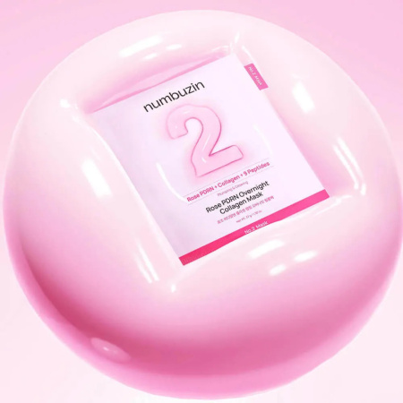 Гидрогелевая маска с ПДРН numbuzin No.2 Rose PDRN Overnight Collagen Mask 30мл