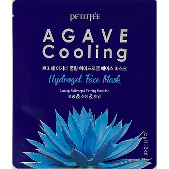 Охлаждающая гидрогелевая маска с экстрактом агавы Petitfee Agave Cooling Hydrogel Face Mask