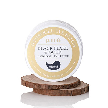 Гидрогелевые патчи для век с чёрным жемчугом Petitfee Black Pearl & Gold Hydrogel Eye Patch 60шт
