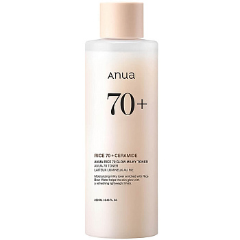 Молочный тонер для сияния кожи с рисом Anua Rice 70 Glow Milky Toner 250мл