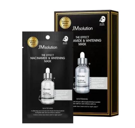 JMsolution Тканевая маска для сияния кожи с ниацинамидом JMsolution The Effect Niacinamide & Whitening Mask 24 мл, 10 шт